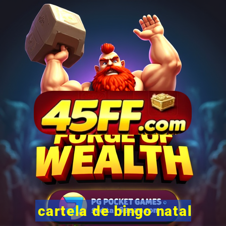 cartela de bingo natal